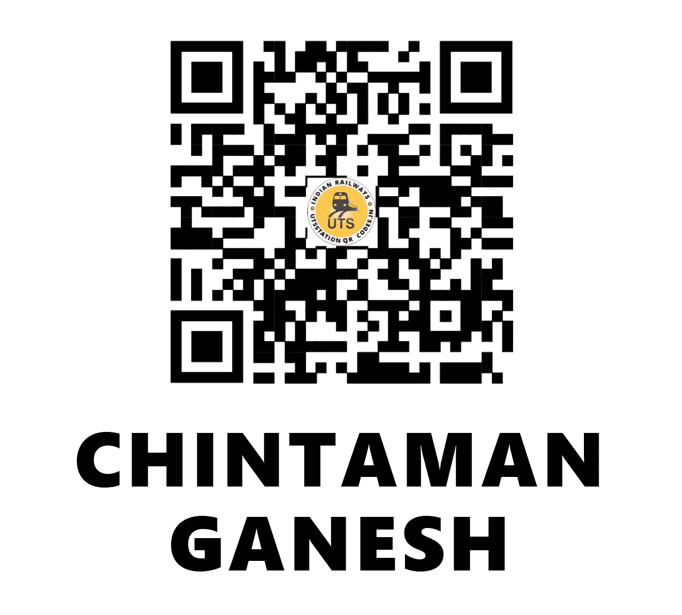 UTS QR Code for CHINTAMAN GANESH - CNN - WR (MADHYA PRADESH)